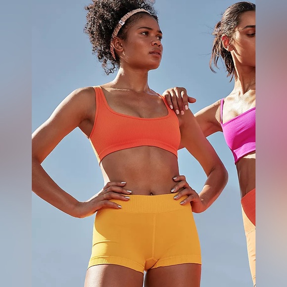 ‼️LAST ONE‼️ FREE PEOPLE Movement Happiness Runs Scoop Neck Bra Electric Sunset - Picture 4 of 16